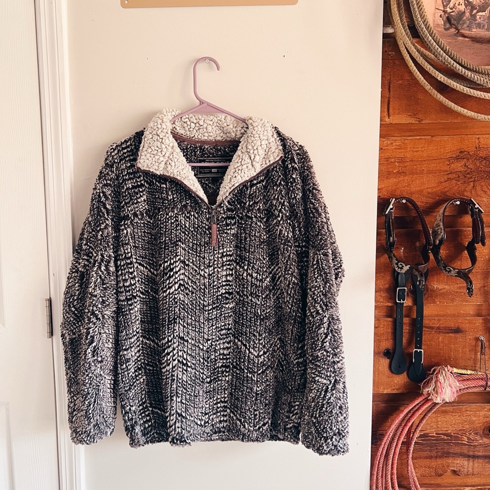 True Grit Fuzzy/ Cozy Sherpa half zip